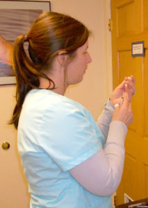 veterinarian preparing vaccine shot